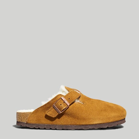 NEW Birkenstock Birkenstock® Suede Boston Clogs in Shearling Size 6 EURO 37 - Picture 2 of 3
